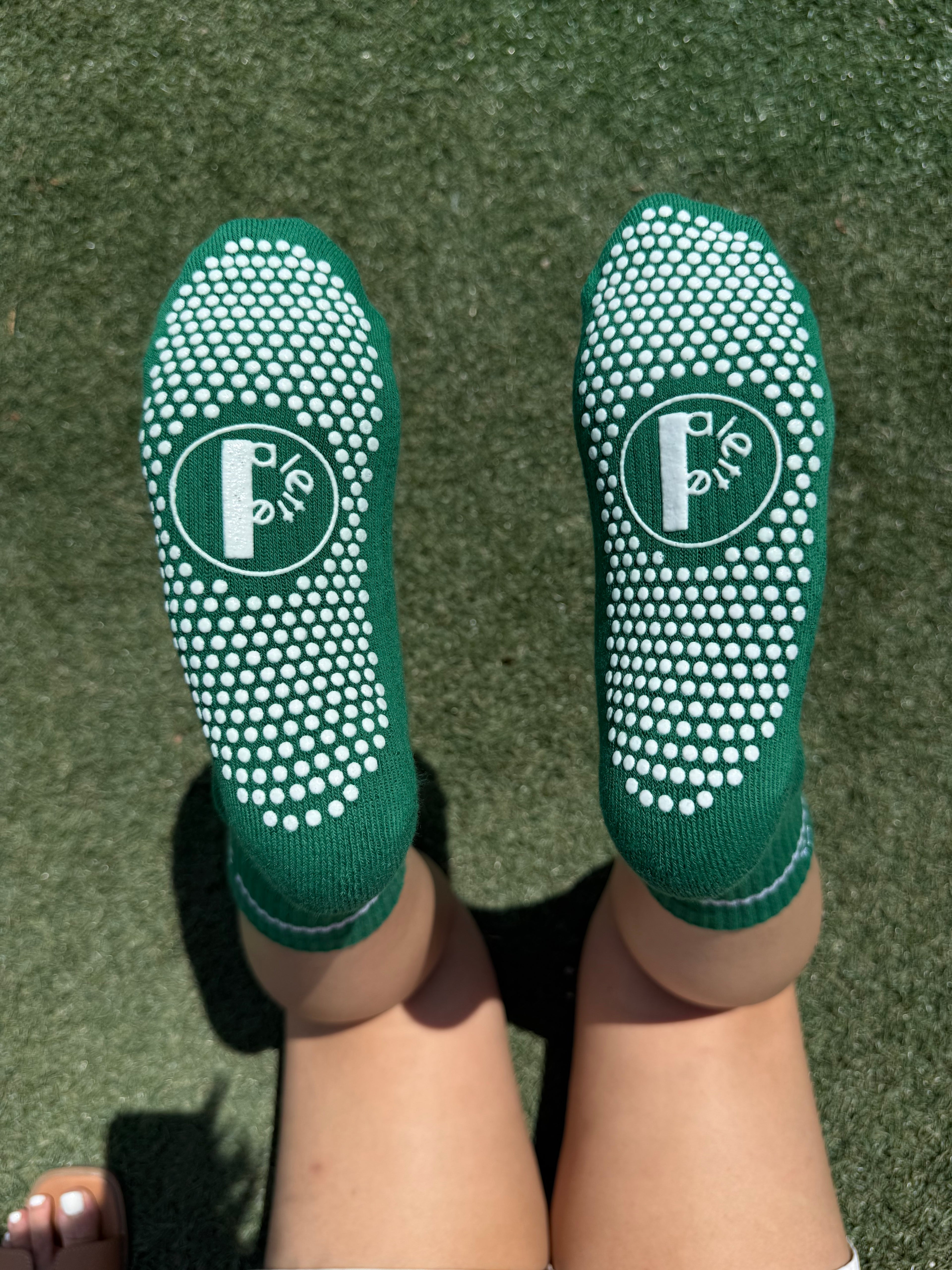 Non slip socks - Forest Green